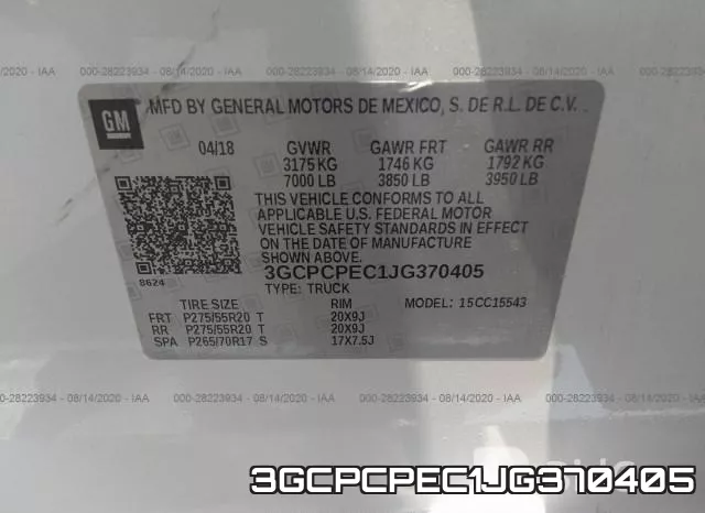 3GCPCPEC1JG370405 фото 10