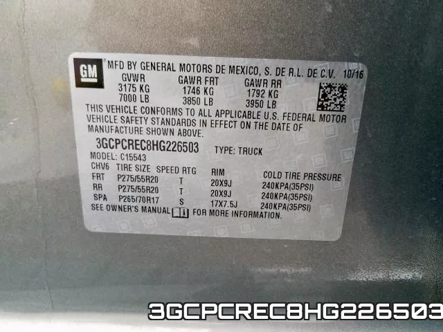 3GCPCREC8HG226503 фото 2
