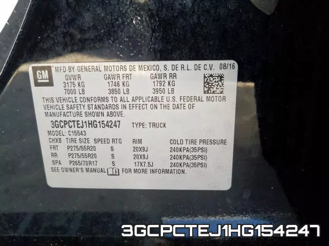 3GCPCTEJ1HG154247 фото 2