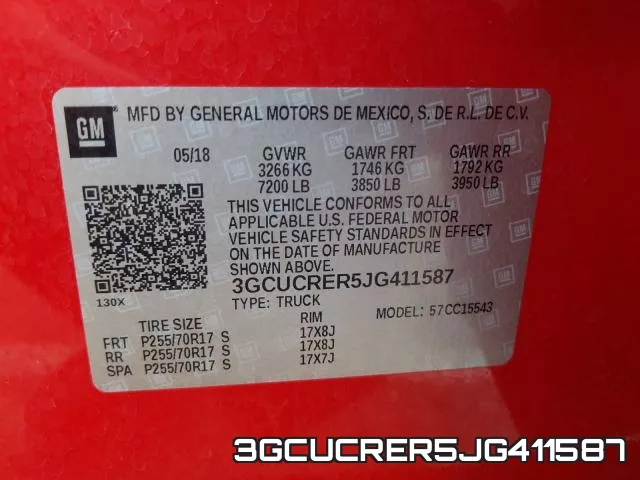 3GCUCRER5JG411587 фото 2