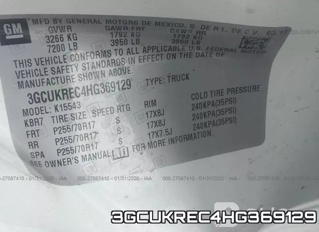 3GCUKREC4HG369129 фото 10