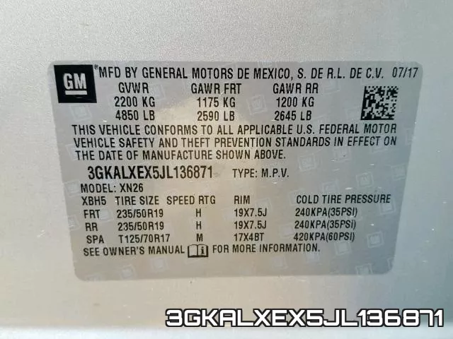 3GKALXEX5JL136871 фото 2