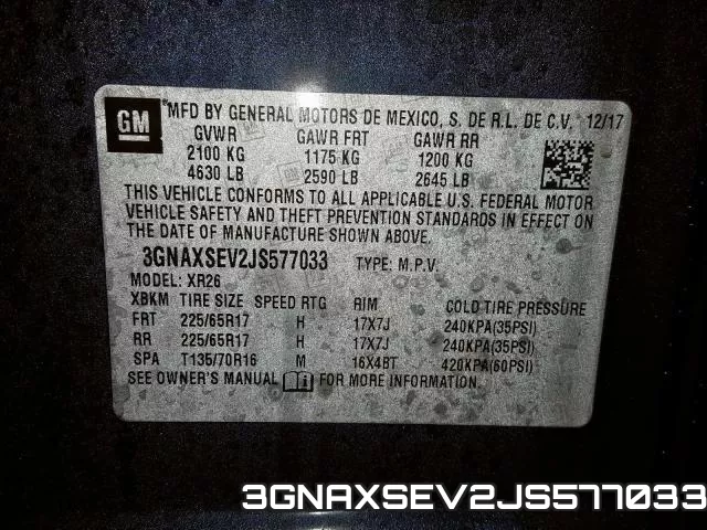 3GNAXSEV2JS577033 фото 2