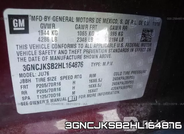 3GNCJKSB2HL164876 фото 10