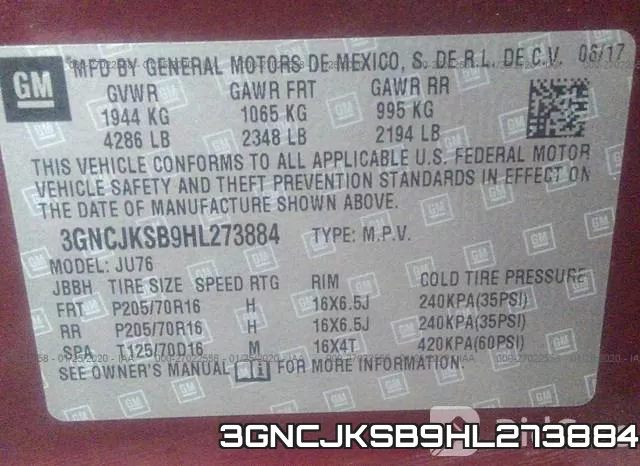 3GNCJKSB9HL273884 фото 10