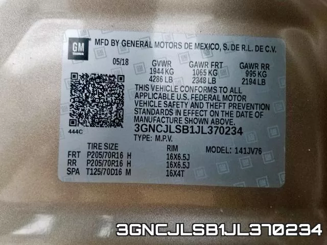 3GNCJLSB1JL370234 фото 2