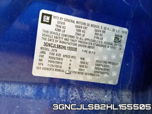 3GNCJLSB2HL155505 фото 2