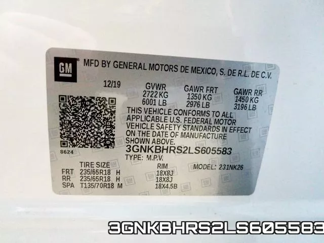 3GNKBHRS2LS605583 фото 2