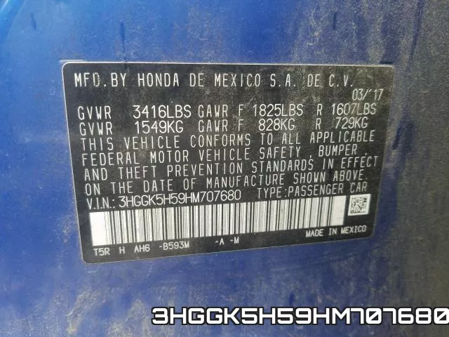 3HGGK5H59HM707680 фото 2