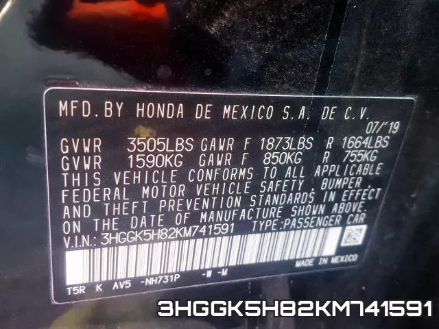 3HGGK5H82KM741591 фото 2