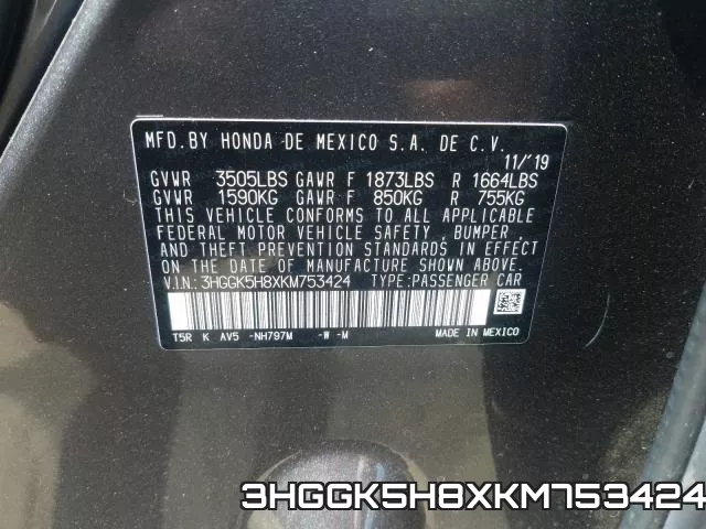 3HGGK5H8XKM753424 фото 2