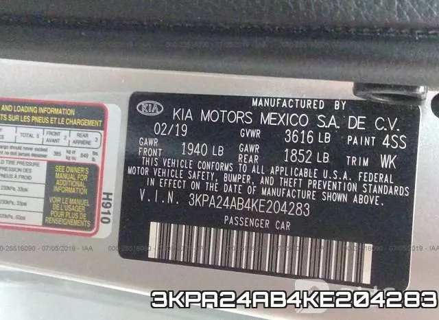3KPA24AB4KE204283 фото 10