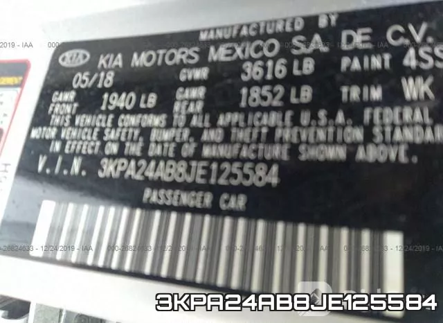 3KPA24AB8JE125584 фото 10