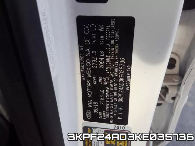 3KPF24AD3KE035736 фото 2