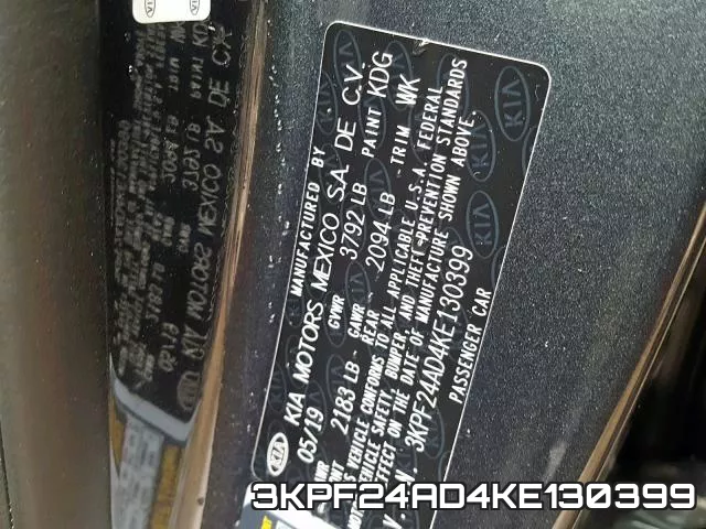 3KPF24AD4KE130399 фото 2