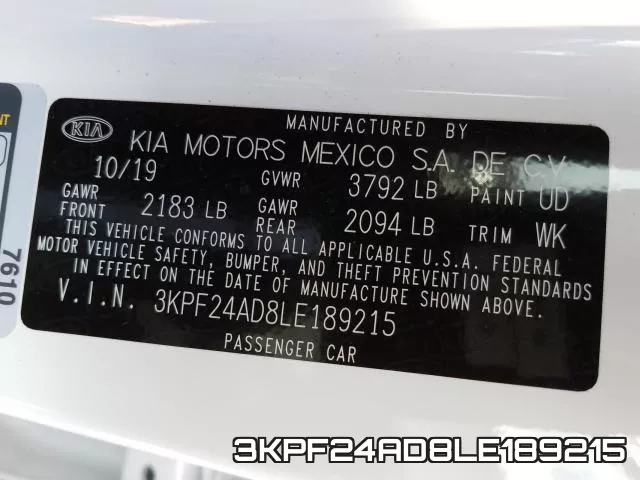 3KPF24AD8LE189215 фото 2