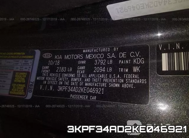 3KPF34AD2KE046921 фото 10