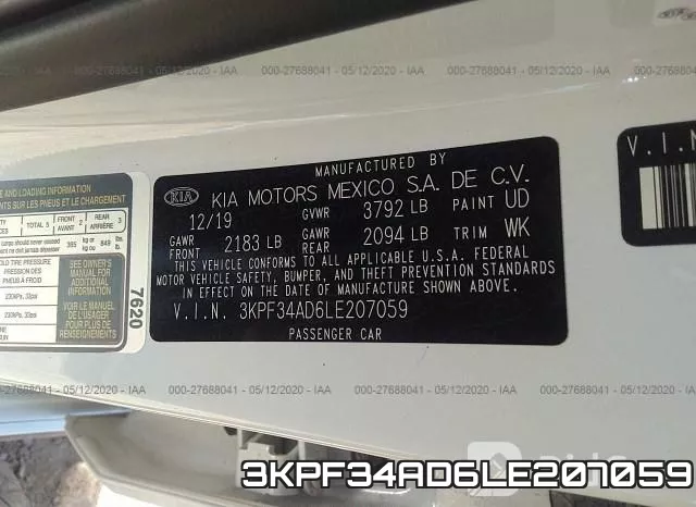 3KPF34AD6LE207059 фото 10