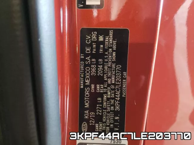 3KPF44AC7LE203770 фото 2