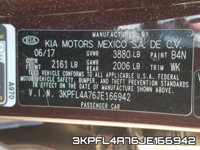 3KPFL4A76JE166942 фото 2