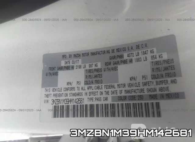 3MZBN1M39HM142681 фото 10