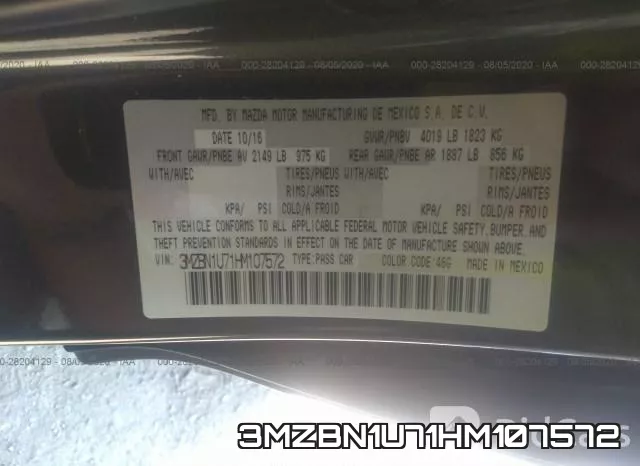 3MZBN1U71HM107572 фото 10