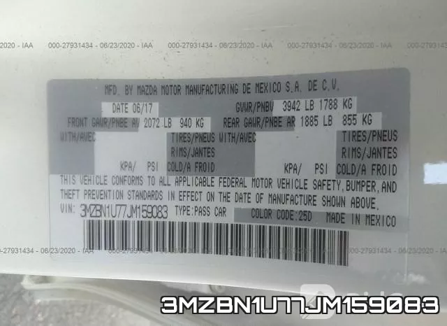 3MZBN1U77JM159083 фото 10