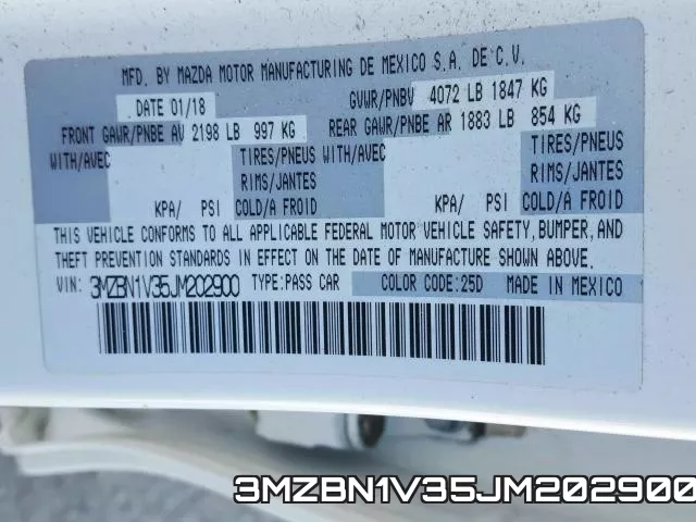 3MZBN1V35JM202900 фото 2