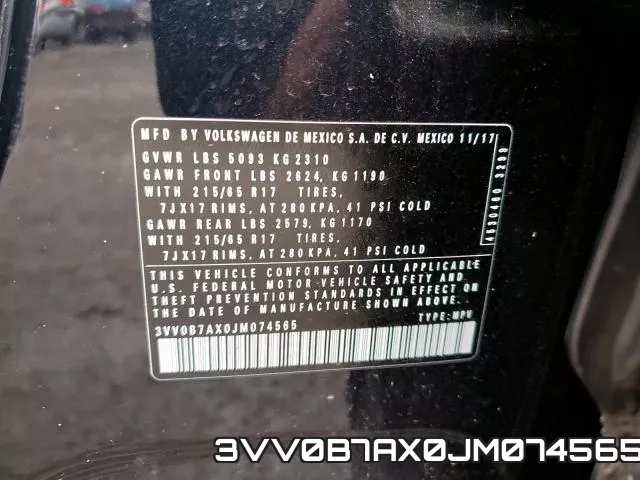 3VV0B7AX0JM074565 фото 2
