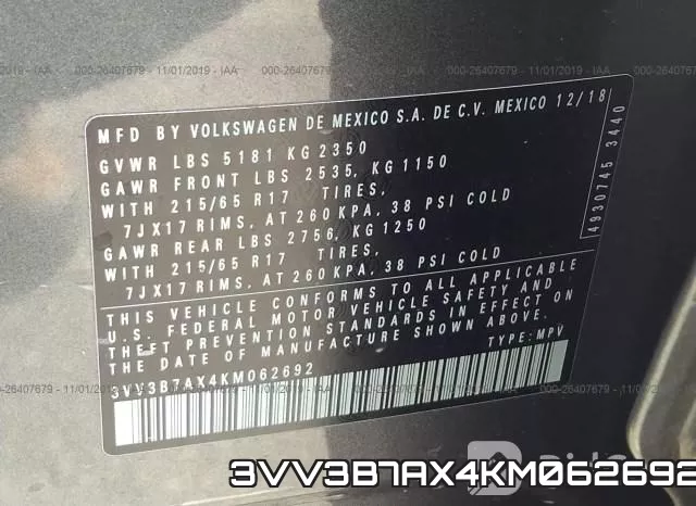 3VV3B7AX4KM062692 фото 10