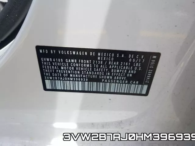 3VW2B7AJ0HM396939 фото 2