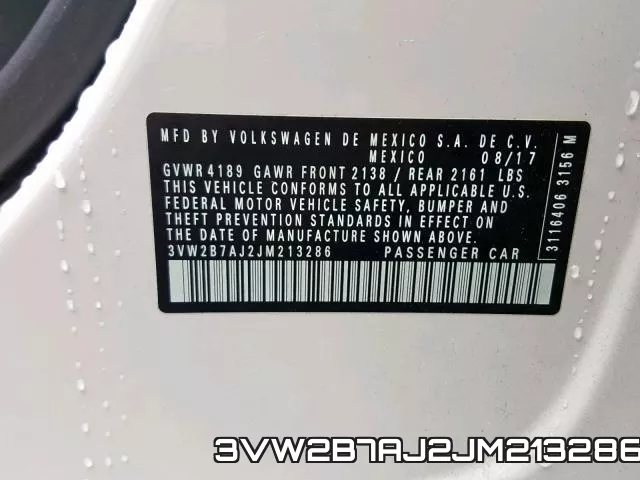3VW2B7AJ2JM213286 фото 2