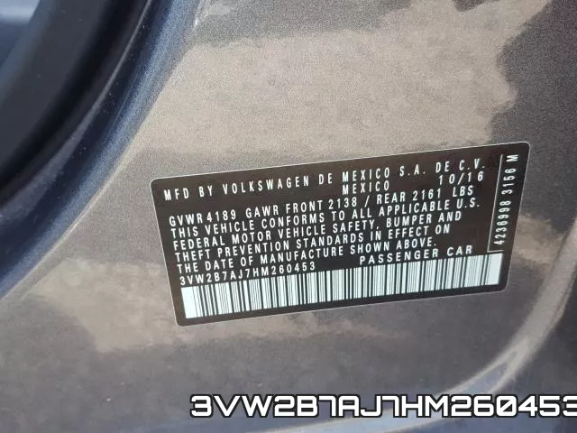 3VW2B7AJ7HM260453 фото 2