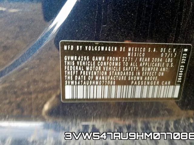 3VW547AU9HM077086 фото 2