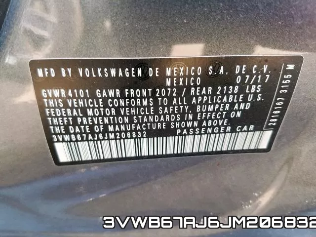3VWB67AJ6JM206832 фото 2