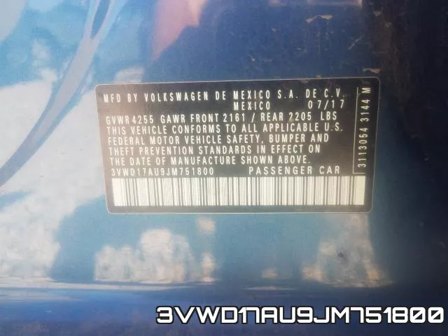 3VWD17AU9JM751800 фото 2