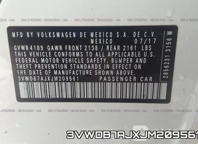 3VWDB7AJXJM209561 фото 10
