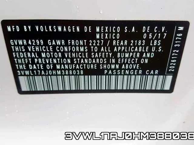 3VWL17AJ0HM388038 фото 2