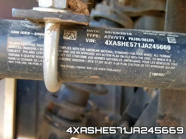4XASHE571JA245669 фото 2