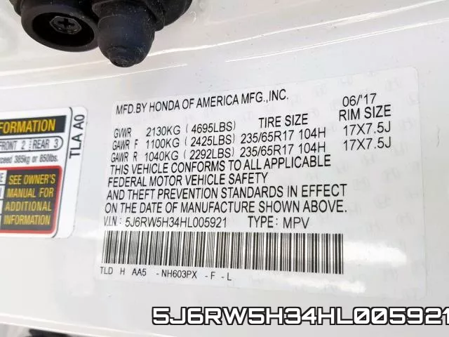 5J6RW5H34HL005921 фото 2