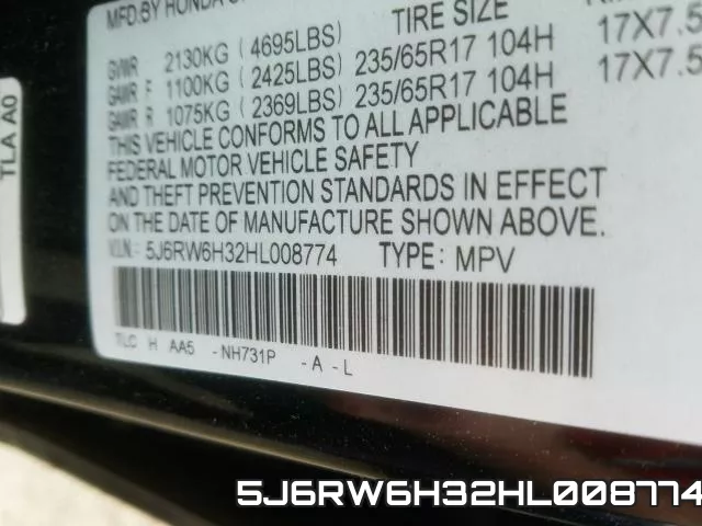 5J6RW6H32HL008774 фото 2
