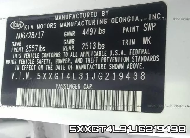 5XXGT4L31JG219438 фото 10