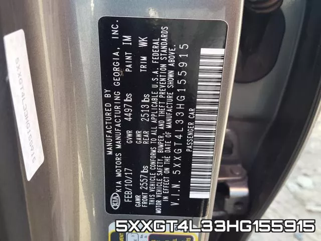 5XXGT4L33HG155915 фото 2
