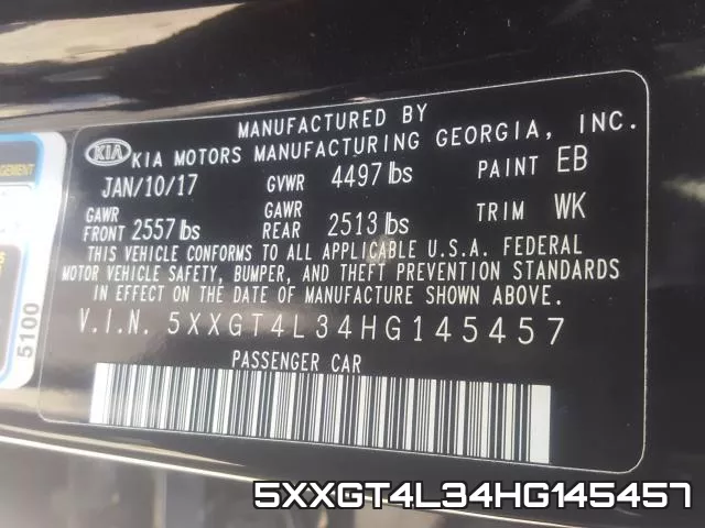 5XXGT4L34HG145457 фото 2
