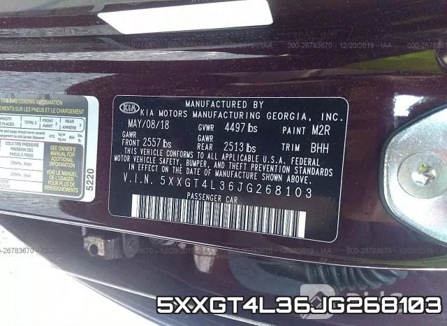 5XXGT4L36JG268103 фото 10