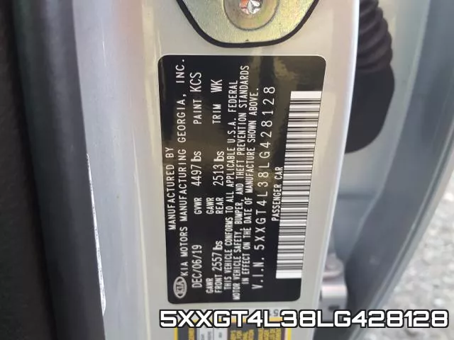 5XXGT4L38LG428128 фото 2