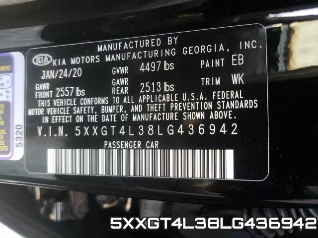 5XXGT4L38LG436942 фото 2