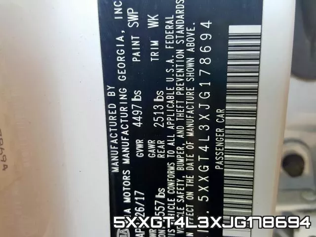 5XXGT4L3XJG178694 фото 2