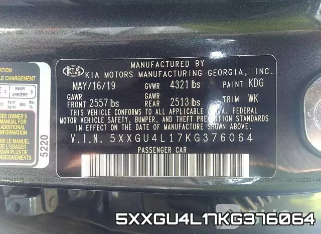 5XXGU4L17KG376064 фото 10