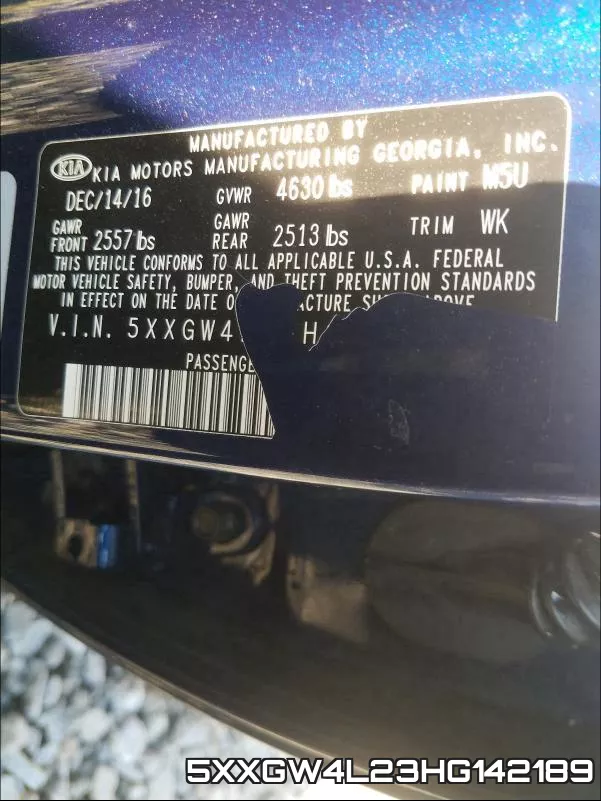 5XXGW4L23HG142189 фото 2